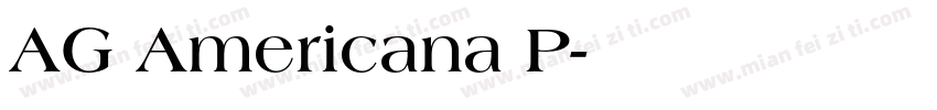 AG Americana P字体转换